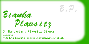 bianka plavsitz business card